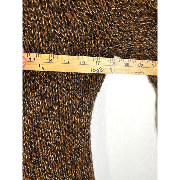 Peruvian Connection Asymmetrical Tunic Sweater 100% Alpaca Brown Size Large - Picture 3 of 10